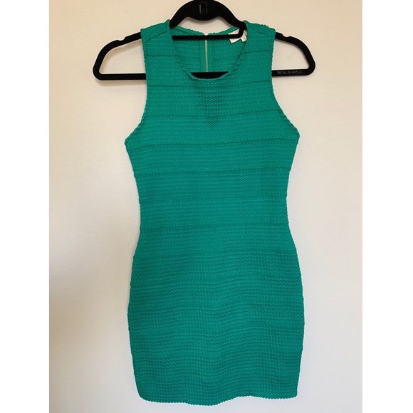 emerald green bandage dress